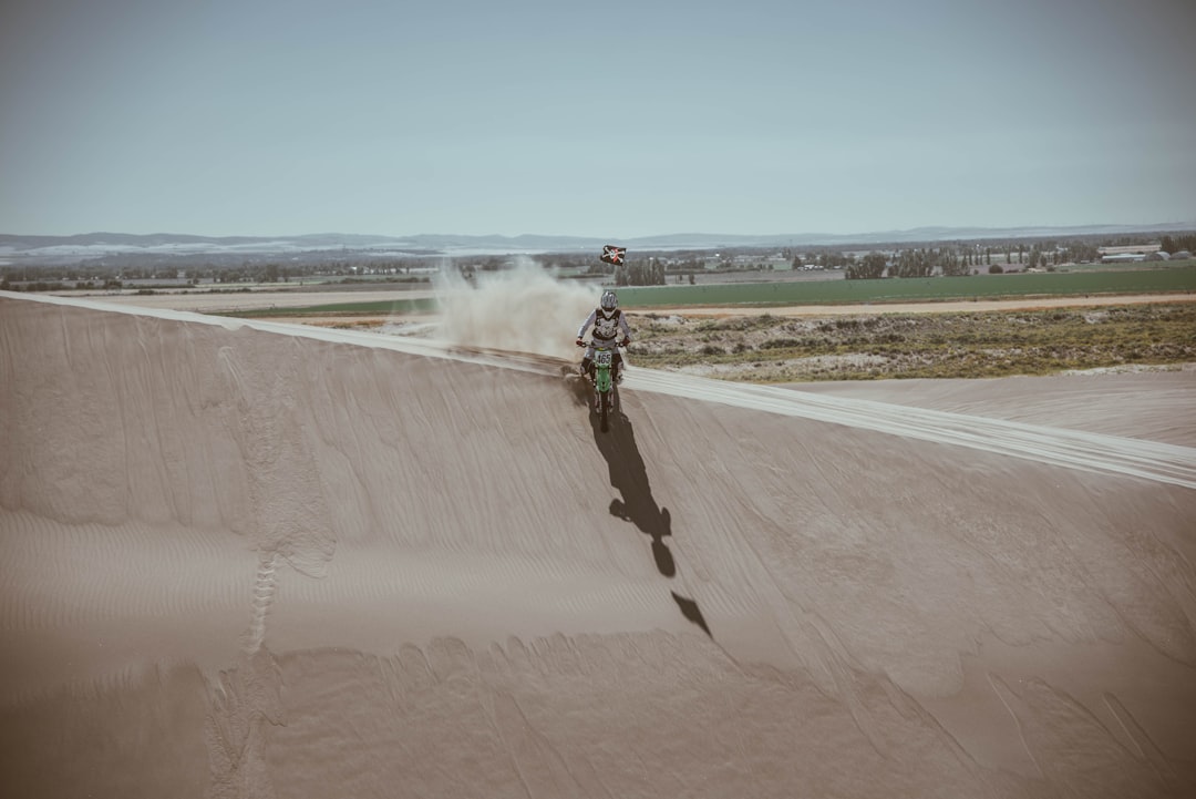 Electric dirt bike sand dunes riding technique